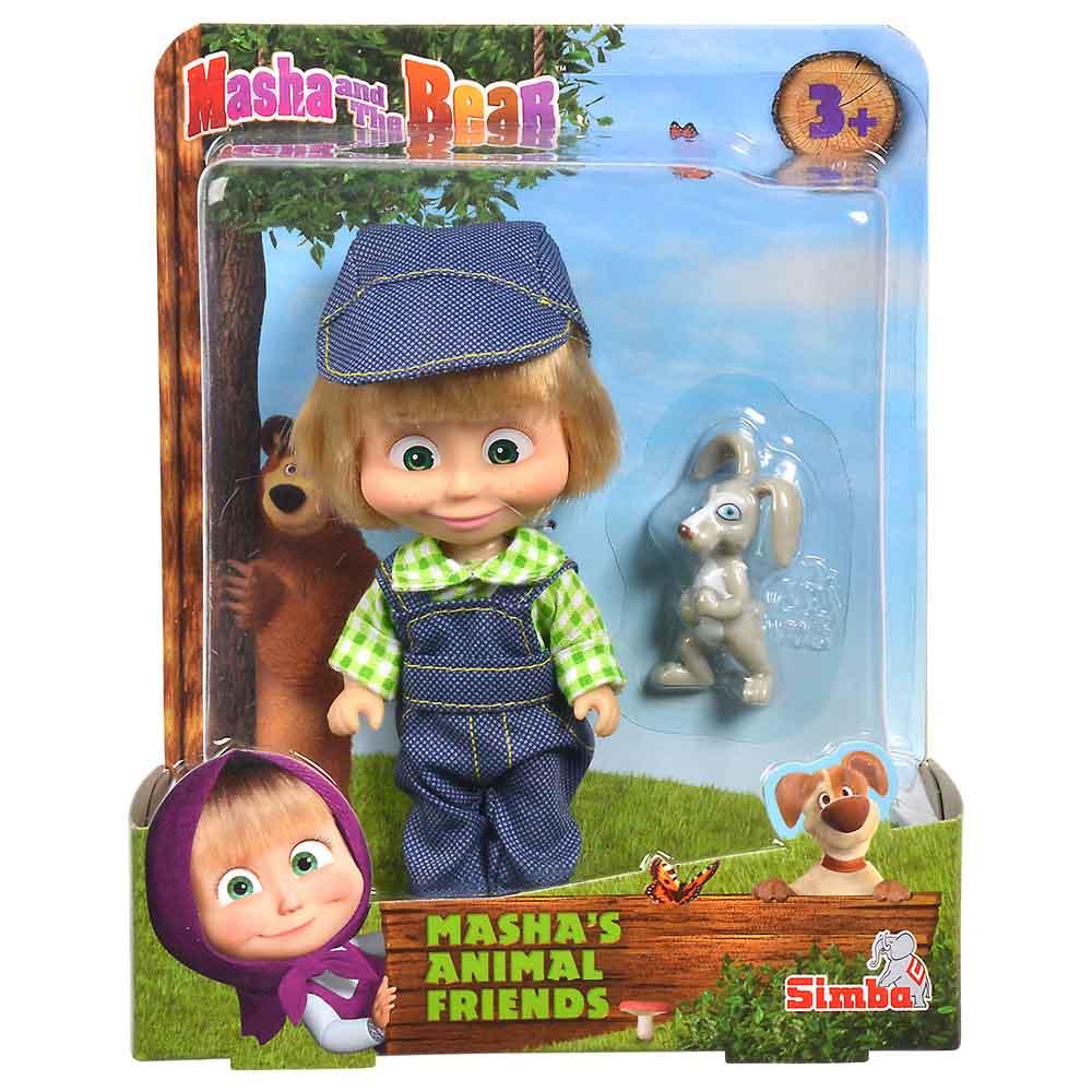 Masha and The Bear Masha 12 cm Doll  with Puppies - Assorted - TOYBOX Toy Shop