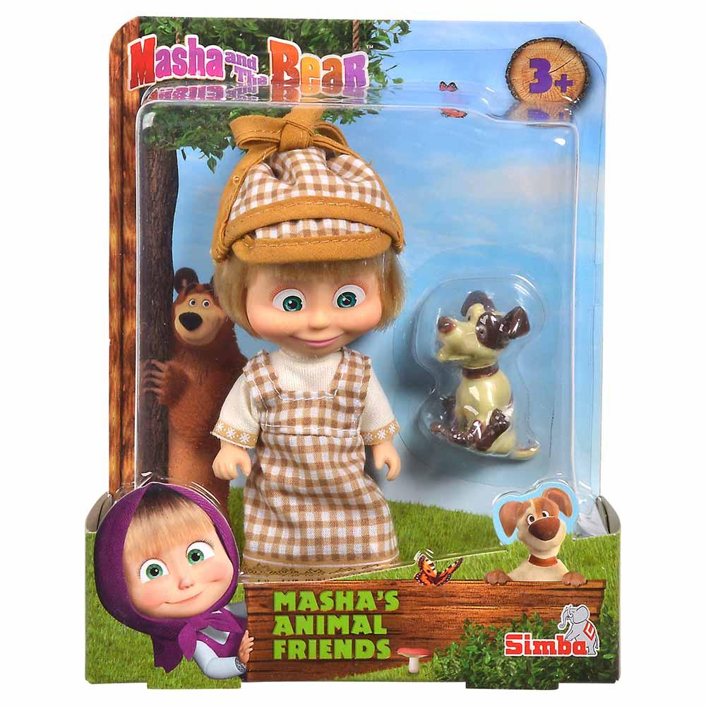 Masha and The Bear Masha 12 cm Doll  with Puppies - Assorted - TOYBOX Toy Shop