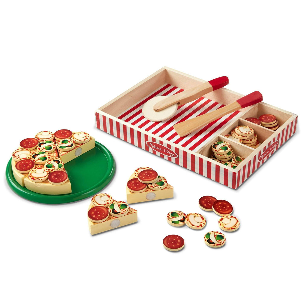 Melissa & Doug 10167 Pizza Party - Wooden Play Food - TOYBOX Toy Shop