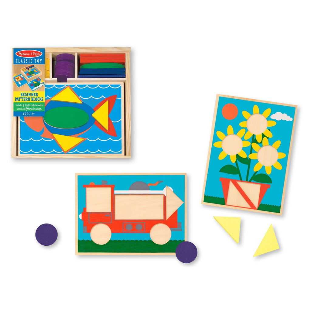 Melissa & Doug 10528 Beginner Pattern Blocks - TOYBOX Toy Shop