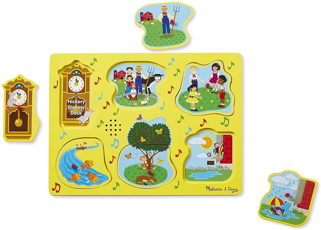 Melissa & Doug 10735 Sing-Along Nursery Rhymes Sound Puzzle - Yellow - TOYBOX Toy Shop