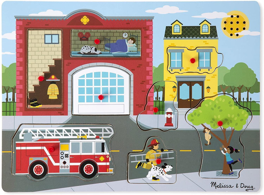 Melissa & Doug 10736 Around the Fire Station Sound Puzzle - TOYBOX Toy Shop