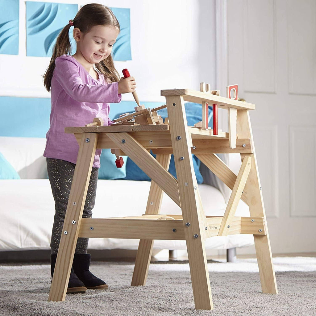 Melissa & Doug Wooden Project Solid Wood Workbench - TOYBOX Toy Shop