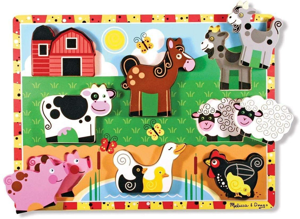 Melissa & Doug 13723 Farm Chunky Puzzle - 8 Pieces - TOYBOX Toy Shop