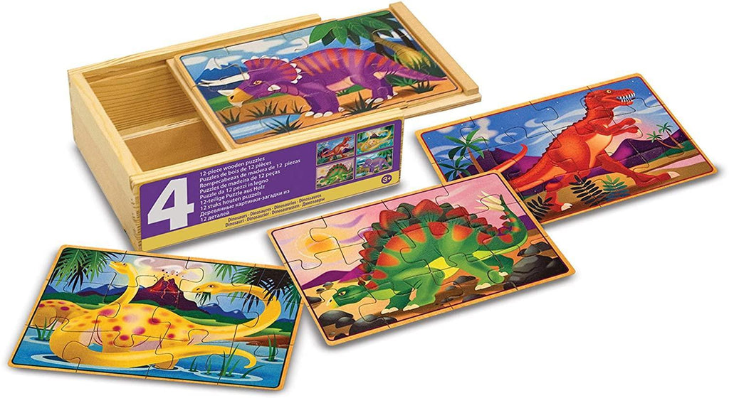 Melissa & Doug 13791 Dinosaurs Puzzles in a Box - TOYBOX Toy Shop