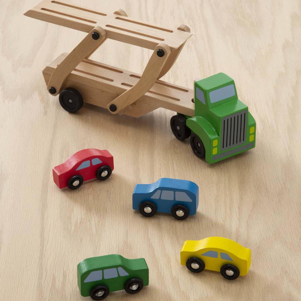 Melissa & Doug 14096 Car Carrier Truck & Cars Wooden Toy Set - TOYBOX Toy Shop