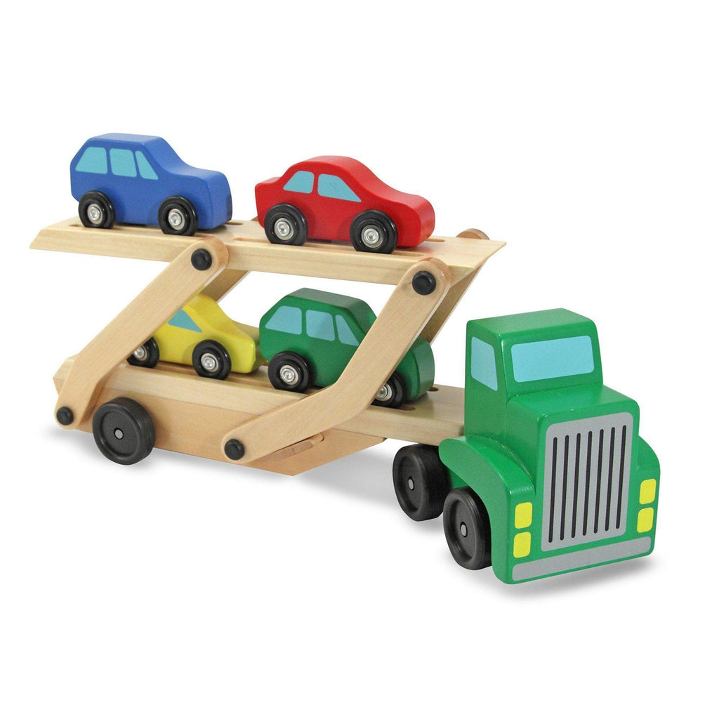 Melissa & Doug 14096 Car Carrier Truck & Cars Wooden Toy Set - TOYBOX Toy Shop