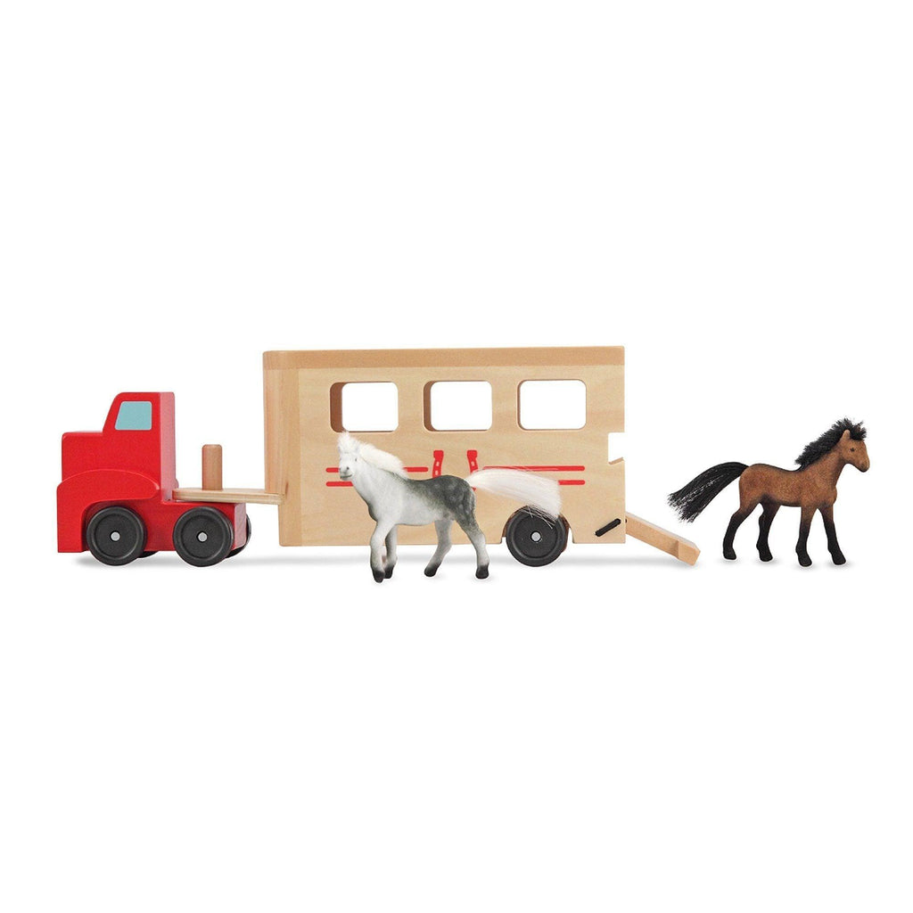 Melissa & Doug 14097 Horse Box Wooden Vehicles Play Set - TOYBOX Toy Shop