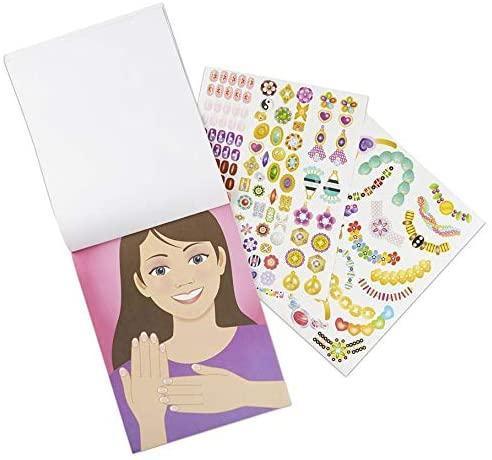 Melissa & Doug 14223 Jewellery & Nails Sticker Pad - TOYBOX Toy Shop