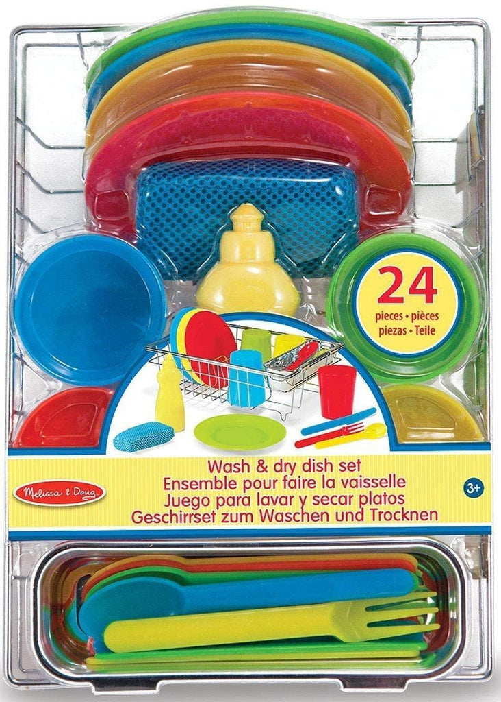 Melissa & Doug 14282 Wash & Dry Dish Set - TOYBOX Toy Shop