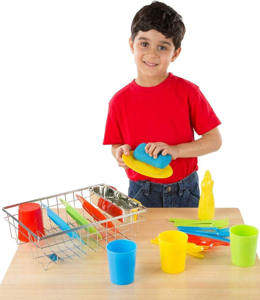 Melissa & Doug 14282 Wash & Dry Dish Set - TOYBOX Toy Shop