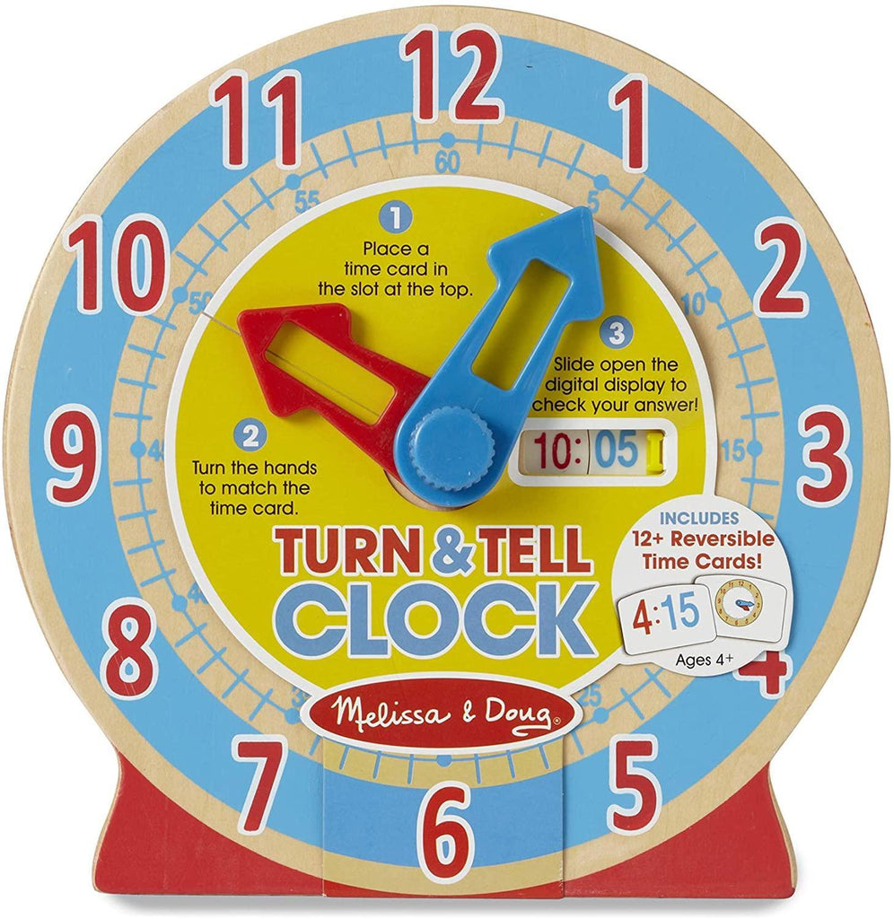 Melissa & Doug 14284 Turn and Tell Clock - Educational Toy - TOYBOX Toy Shop