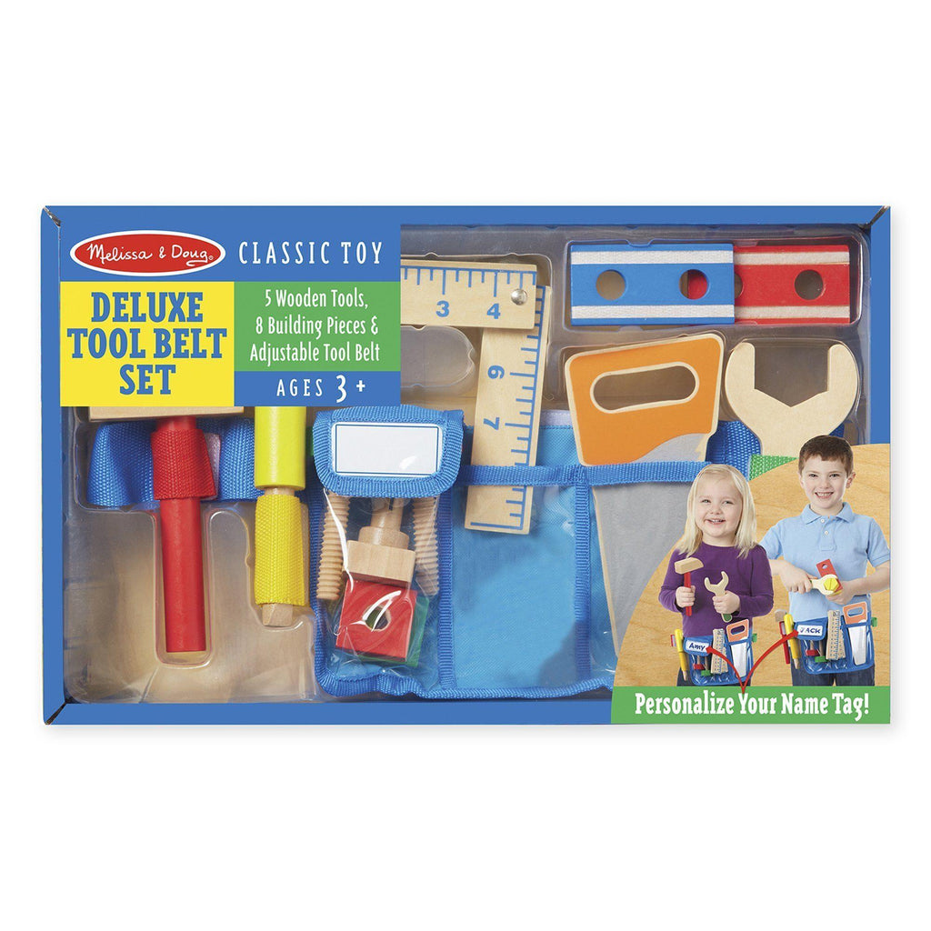 Melissa & Doug 15174 Deluxe Wooden Tool Belt Set - TOYBOX Toy Shop