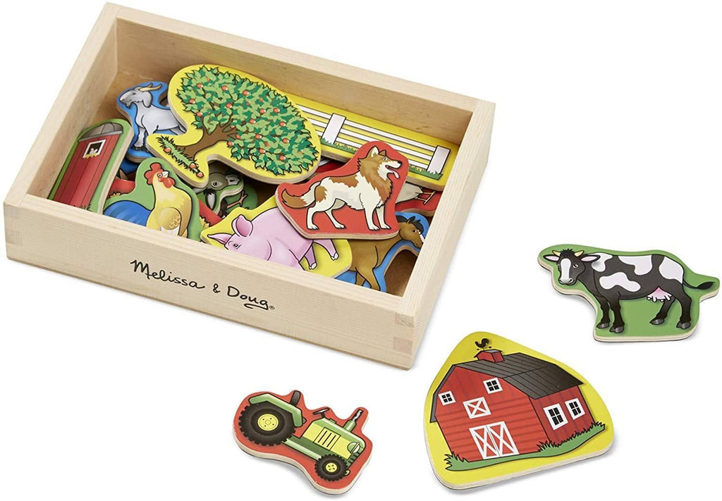 Melissa & Doug 19279 Wooden Farm Magnets, Small - TOYBOX Toy Shop