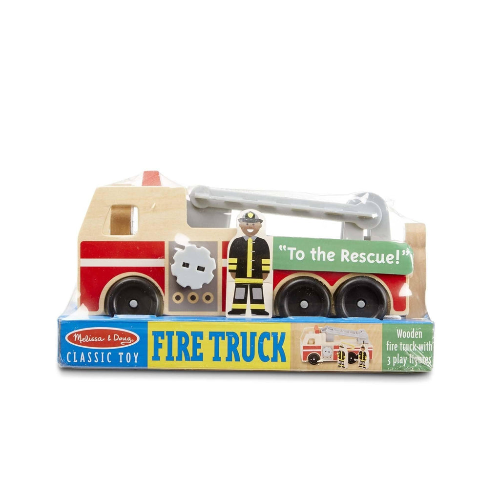 Melissa & Doug 19391 Classic Wooden Fire Truck Play Set - TOYBOX Toy Shop