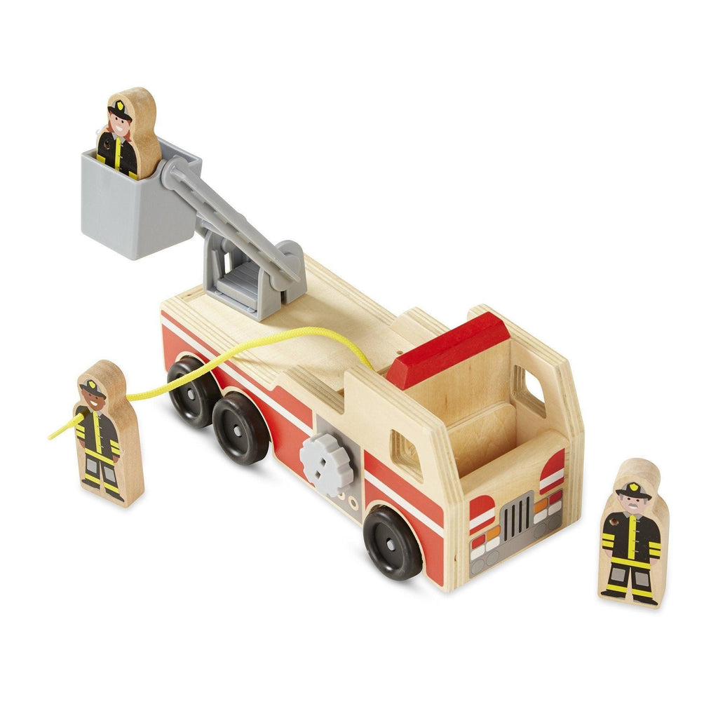Melissa & Doug 19391 Classic Wooden Fire Truck Play Set - TOYBOX Toy Shop