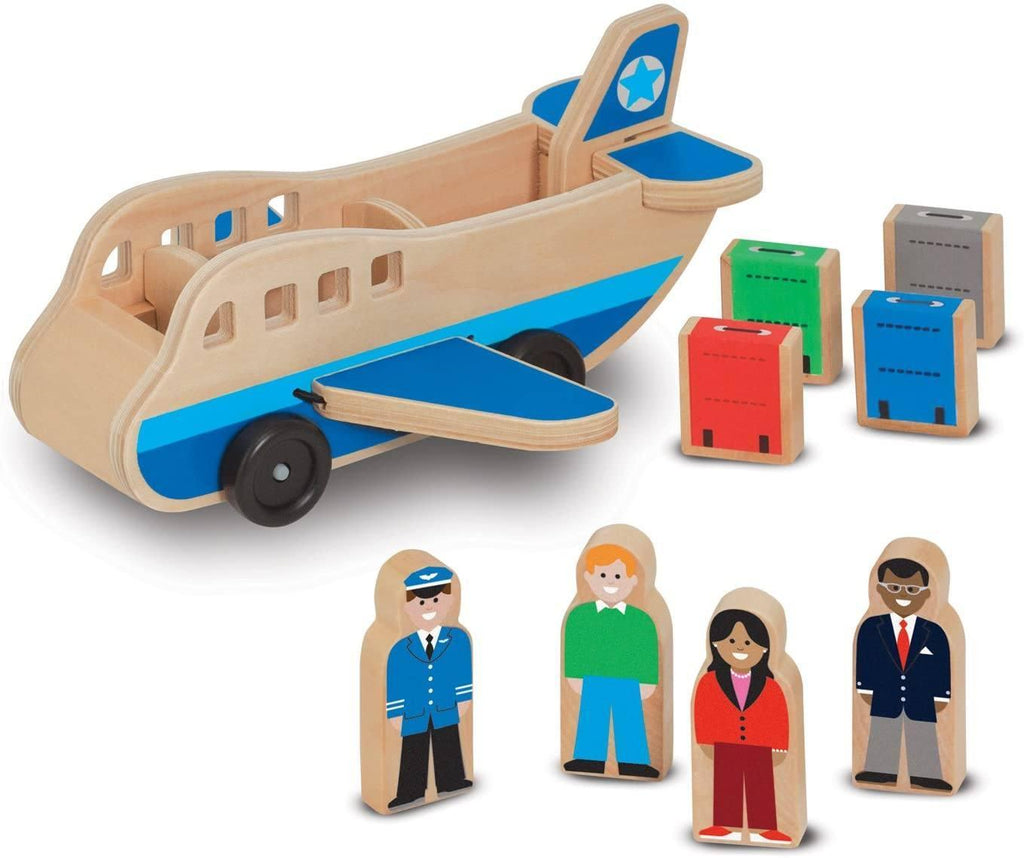 Melissa & Doug 19394 Wooden Airplane Play Set With 4 Figures - TOYBOX Toy Shop