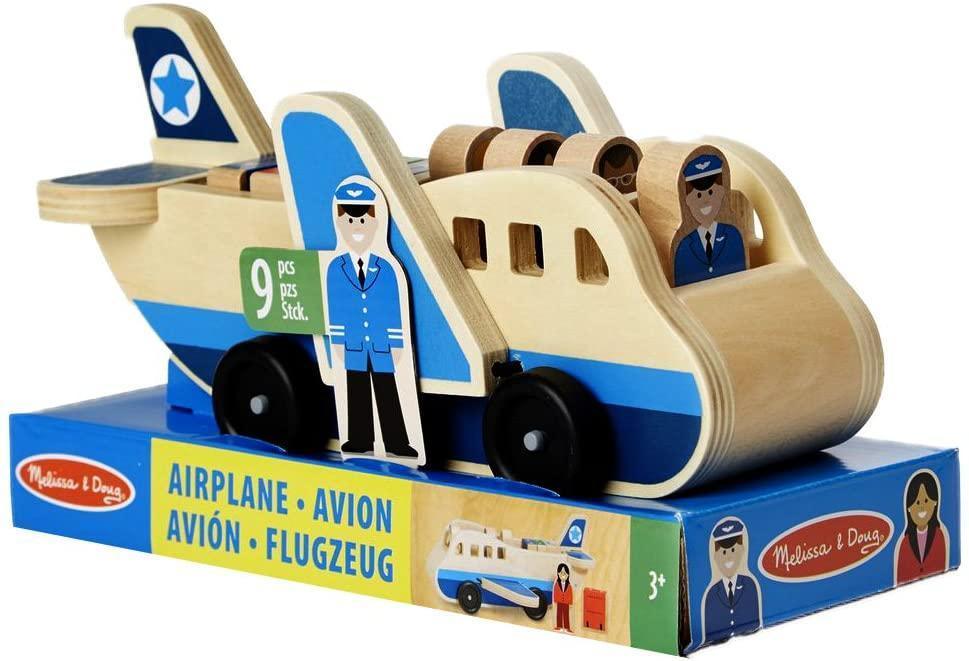 Melissa & Doug 19394 Wooden Airplane Play Set With 4 Figures - TOYBOX Toy Shop