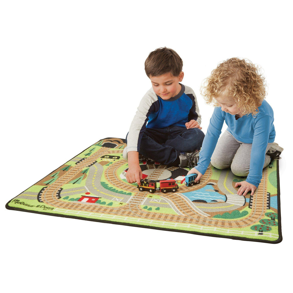 Melissa & Doug 19554 Around the Rails Train Rug - TOYBOX Toy Shop