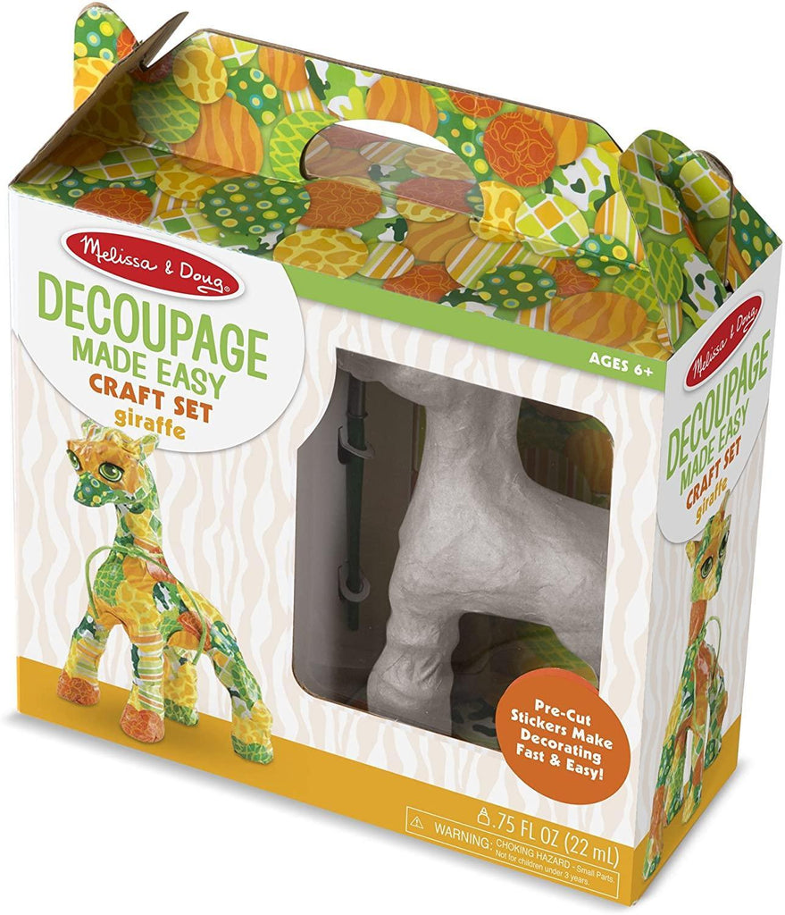 Melissa & Doug 40104 Decoupage Giraffe Paper Mache Craft Kit - TOYBOX Toy Shop