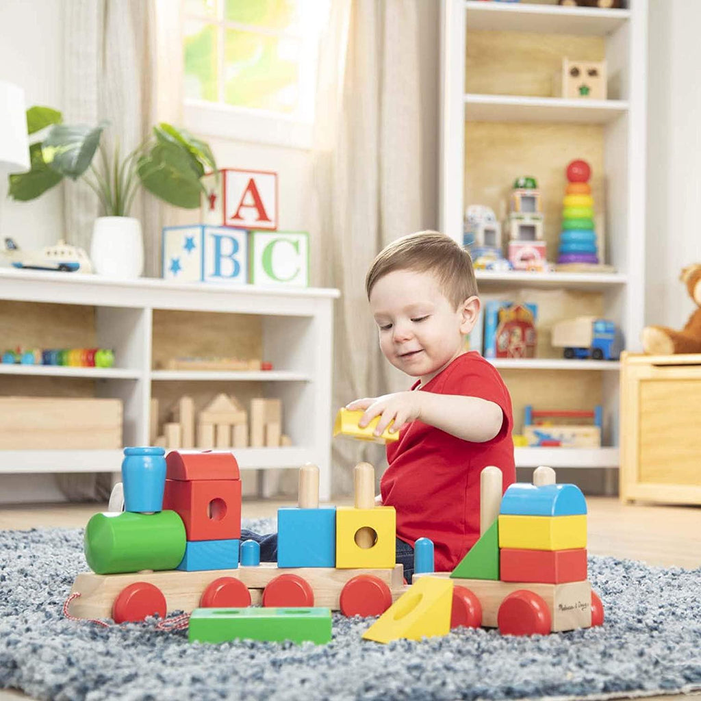 Melissa & Doug 40544  Wooden Classic Jumbo Stacking Train - TOYBOX Toy Shop