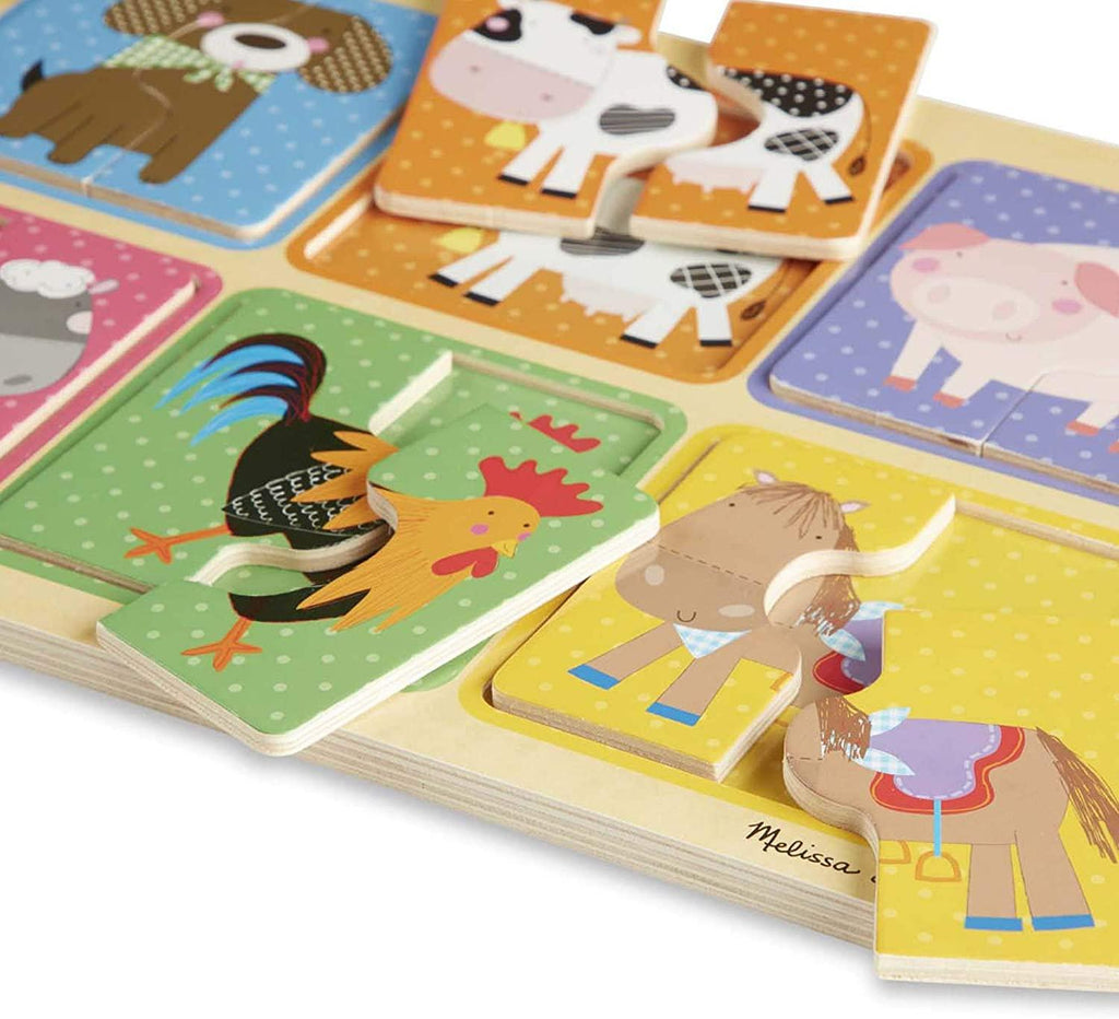 Melissa & Doug 41363 Farm Friends Wooden Jigsaw Puzzle - TOYBOX Toy Shop