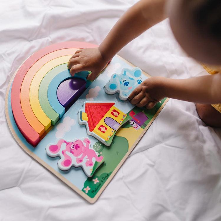 Melissa & Doug Blue's Clues & You! Wooden Rainbow Stacker Puzzle - TOYBOX Toy Shop