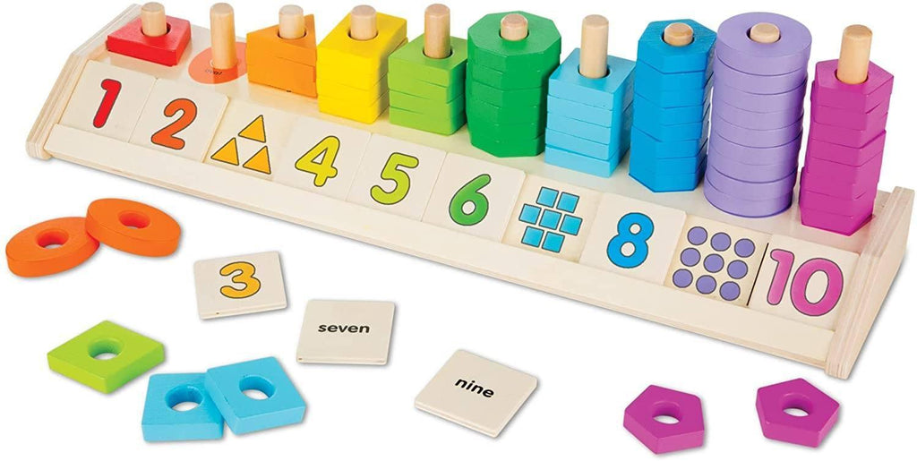 Melissa & Doug Counting Shape Stacker - TOYBOX Toy Shop