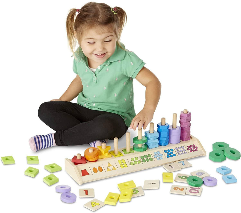 Melissa & Doug Counting Shape Stacker - TOYBOX Toy Shop