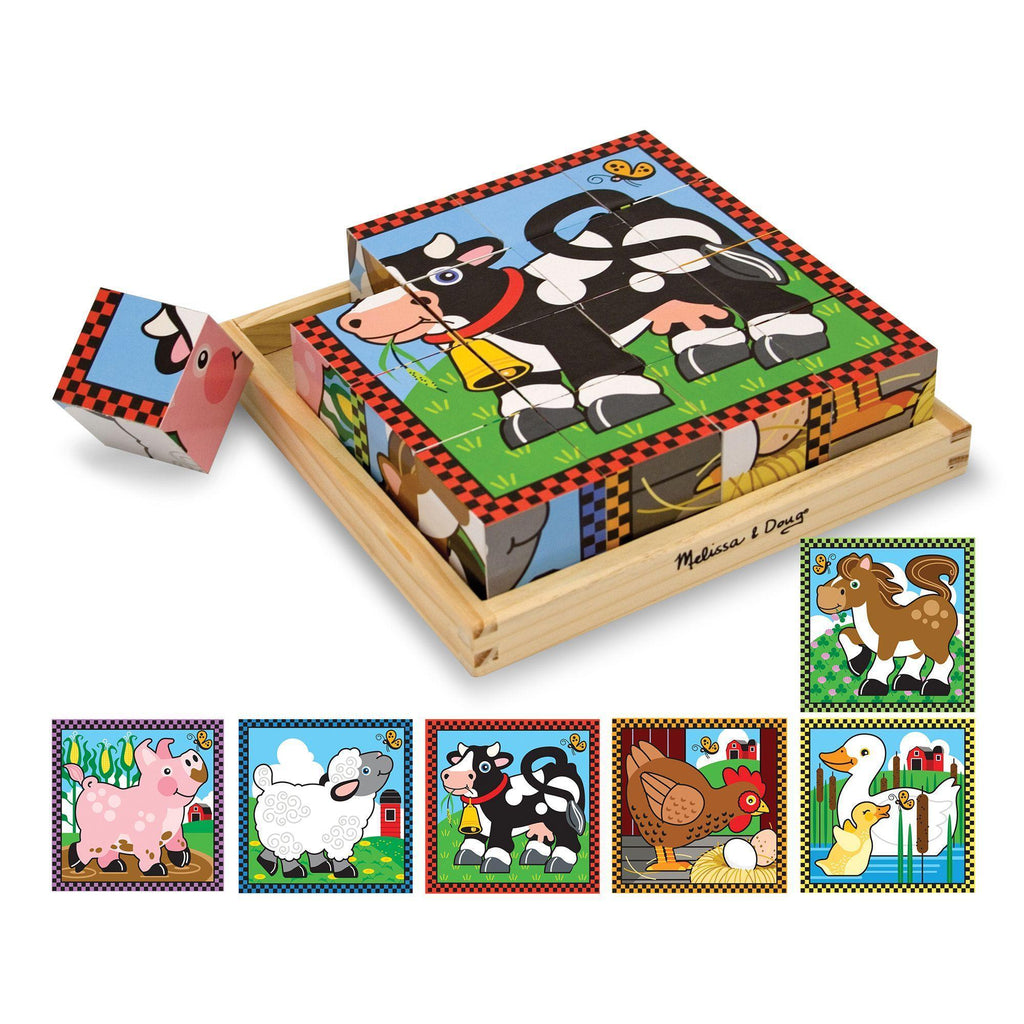 Melissa & Doug Farm Cube Puzzle - TOYBOX Toy Shop