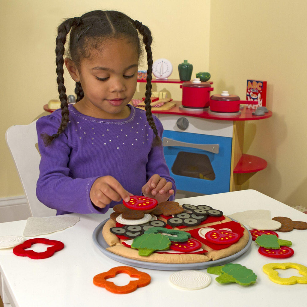 Melissa & Doug Felt Play Food - Pizza Set - TOYBOX Toy Shop