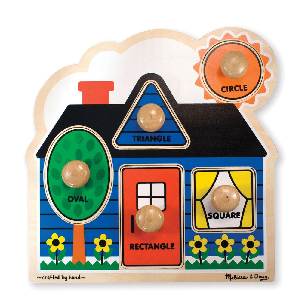 Melissa & Doug First Shapes Jumbo Knob Peg Puzzle - TOYBOX Toy Shop