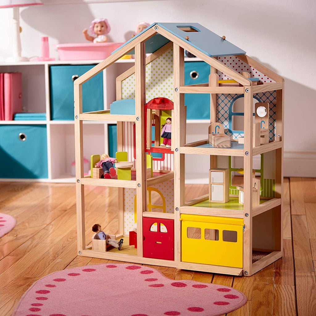 Melissa & Doug Hi-Rise Wooden Dollhouse and Furniture Set - TOYBOX Toy Shop