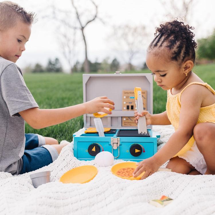 Melissa & Doug Let's Explore Wooden Camp Stove Play Set - TOYBOX Toy Shop