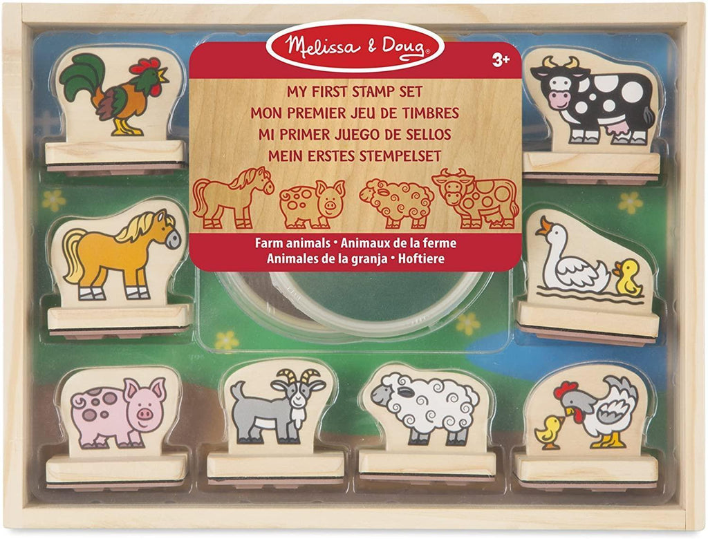Melissa & Doug My First Wooden Stamp Set - Farm Animals - TOYBOX Toy Shop