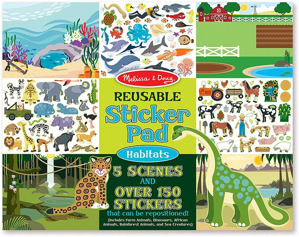 Melissa & Doug Reusable Sticker Pad - Habitats - TOYBOX Toy Shop
