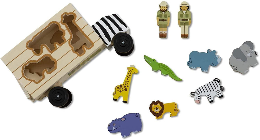 Melissa & Doug Safari Animal Rescue Truck - Wooden Toy - TOYBOX Toy Shop
