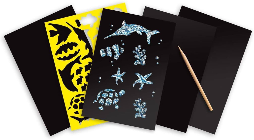 Melissa & Doug Scratch Art Sheets Marine Life - TOYBOX Toy Shop