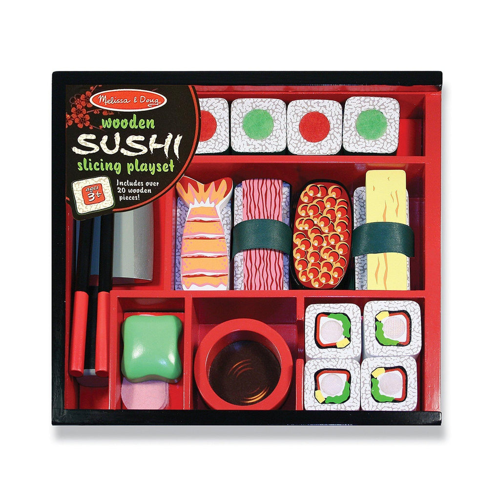 Melissa & Doug Sushi Slicing Wooden Play Food Set - TOYBOX Toy Shop