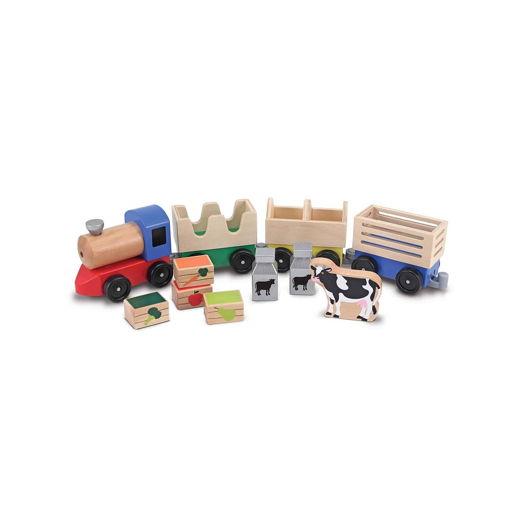 Melissa & Doug Wooden Farm Train Toy Set - TOYBOX Toy Shop