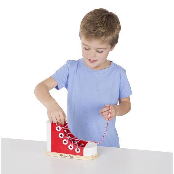 Melissa & Doug Wooden Lacing Shoe - TOYBOX Toy Shop