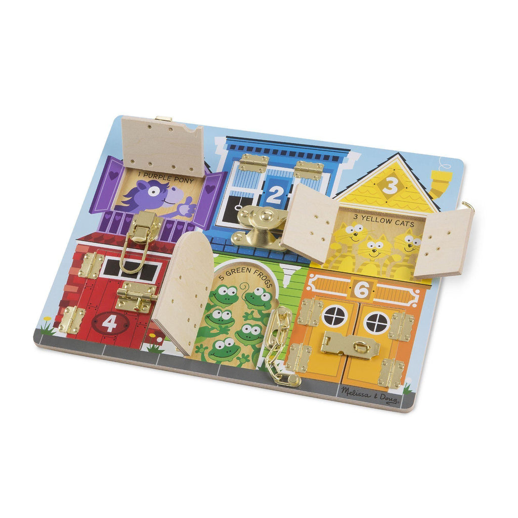 Melissa & Doug Wooden Latches Board - TOYBOX Toy Shop