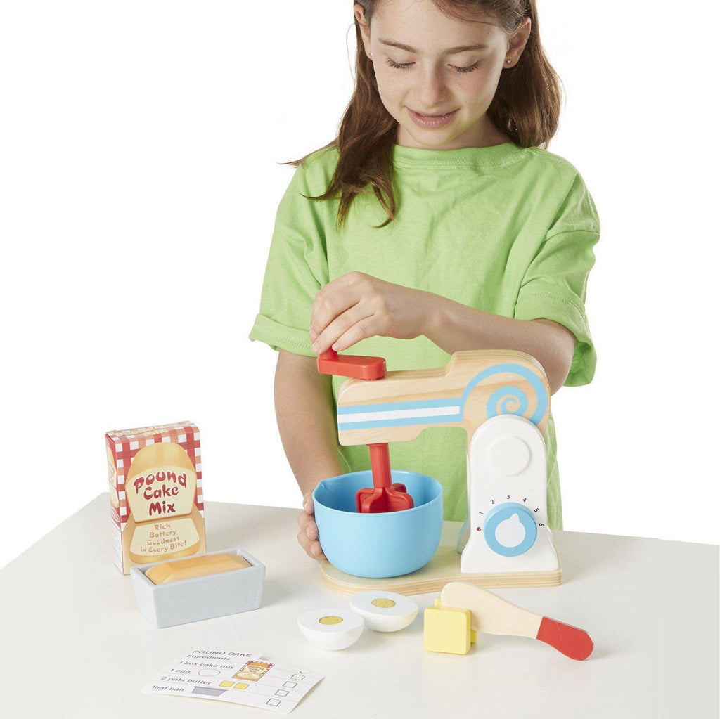 Melissa & Doug Wooden Make-a-Cake Mixer Set - TOYBOX Toy Shop