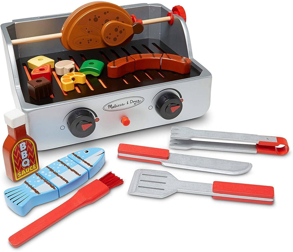Melissa & Doug Wooden Rotisserie & Grill Barbecue Play Set - TOYBOX Toy Shop