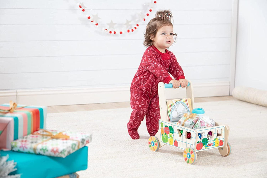 Melissa & Doug Wooden Shape Sorting Grocery Cart - TOYBOX Toy Shop