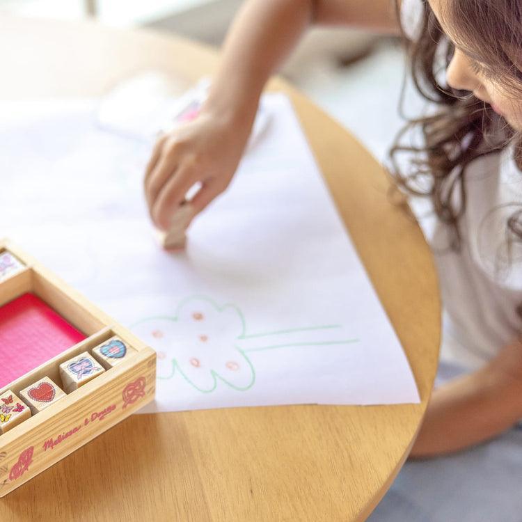 Melissa & Doug Wooden Stamp Set - Butterfly & Hearts - TOYBOX Toy Shop