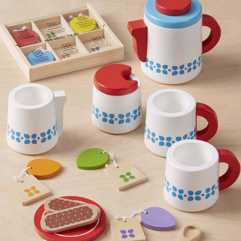 Melissa & Doug Wooden Steep & Serve Tea Set - TOYBOX Toy Shop