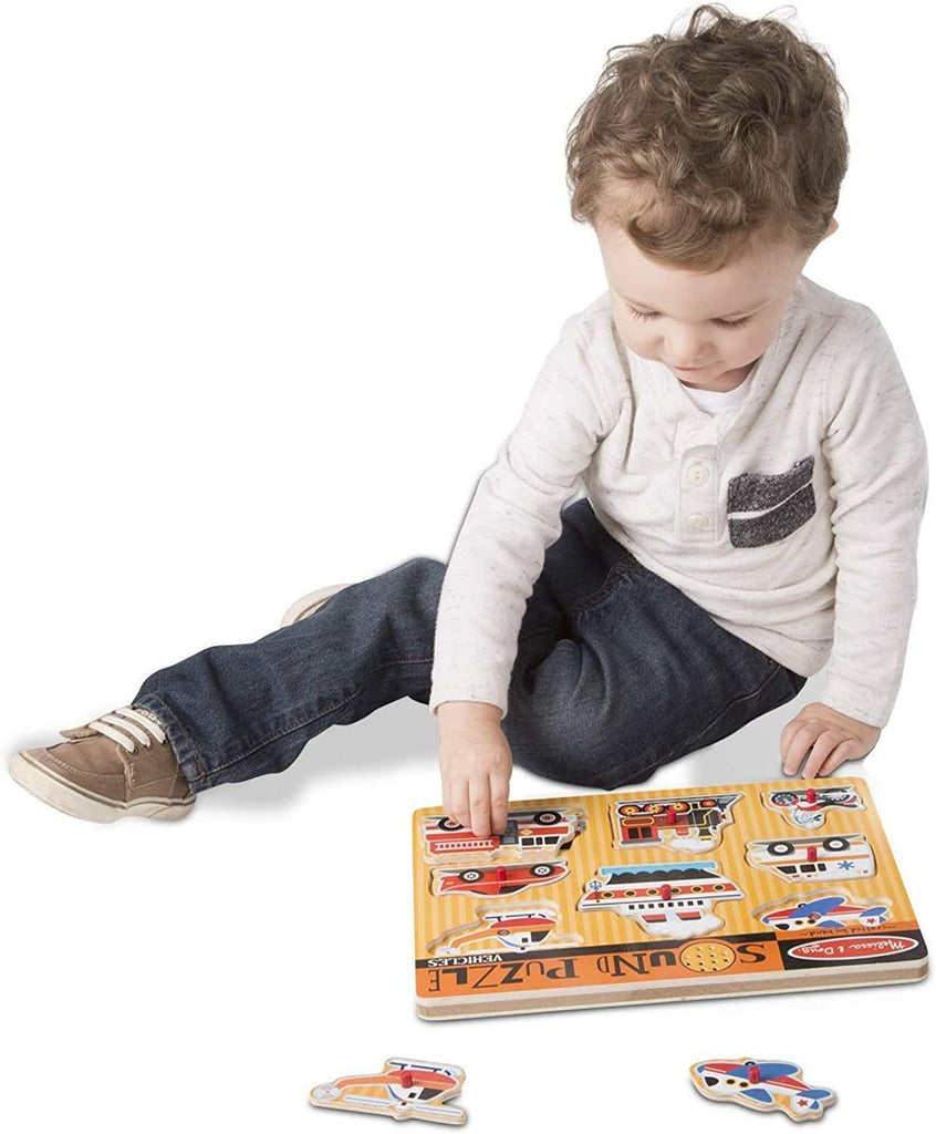 Melissa & Doug Wooden Vehicles Sound Puzzle - TOYBOX Toy Shop