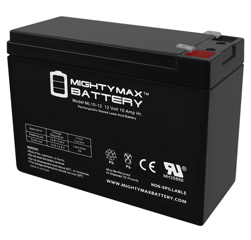 MIGHTY MAX 12V 10 AH Battery - TOYBOX Toy Shop