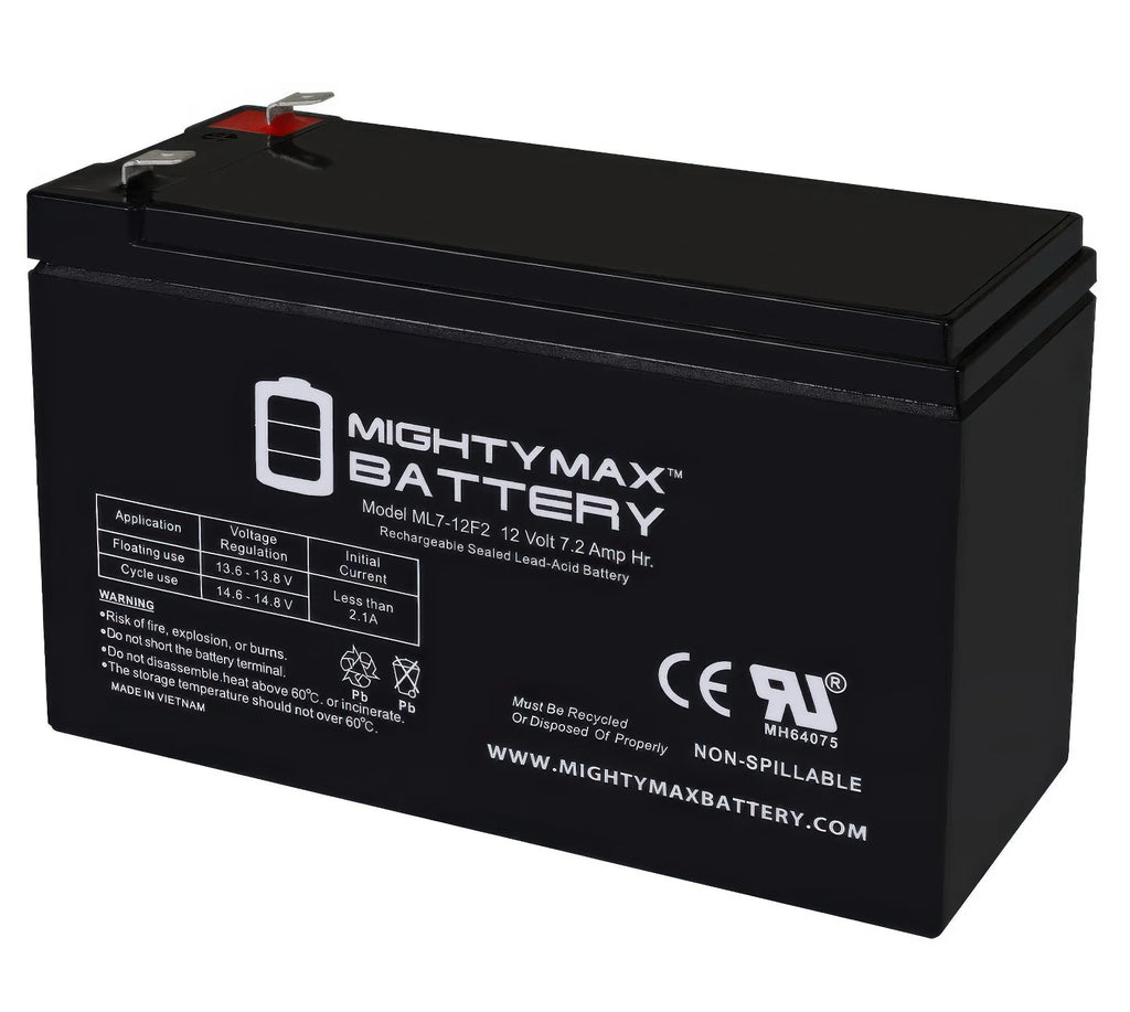 MIGHTY MAX 12V 7.2AH Battery - TOYBOX Toy Shop